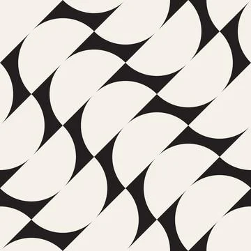 Vector seamless pattern. Repeating geometric elements. Stylish monochrome b.. 스톡 일러스트