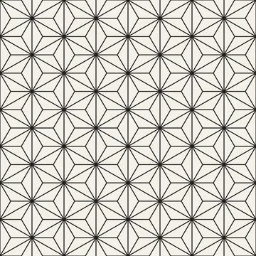 Vector seamless pattern. Repeating geometric elements. Stylish monochrome b.. 스톡 일러스트