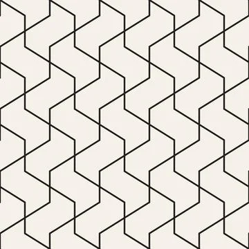 Vector seamless pattern. Repeating geometric elements. Stylish monochrome b.. Illustrazione stock