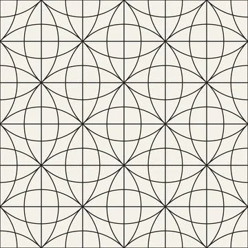 Vector seamless pattern. Repeating geometric elements. Stylish monochrome b.. Stock Illustration