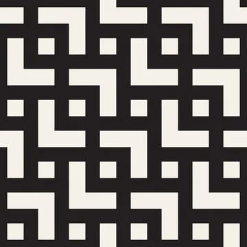 Vector seamless pattern. Repeating geometric elements. Stylish monochrome b.. Illustrazione stock