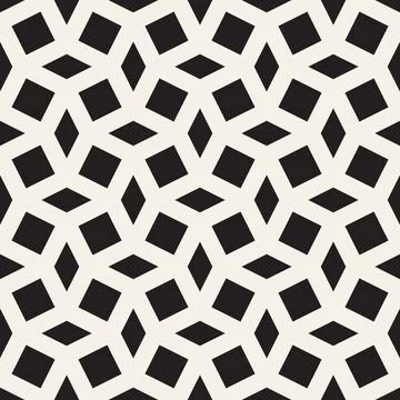 Vector seamless pattern. Repeating geometric elements. Stylish monochrome b.. Illustrazione stock