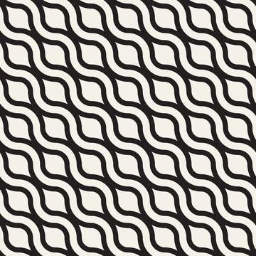 Vector seamless pattern. Repeating geometric elements. Stylish monochrome b.. Stock Illustration