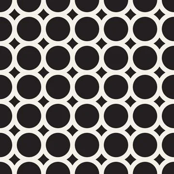 Vector seamless pattern. Repeating geometric elements. Stylish monochrome b.. Illustrazione stock