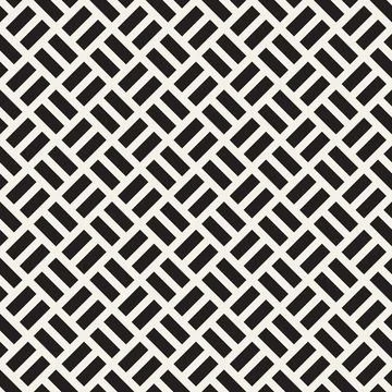 Vector seamless pattern. Repeating geometric elements. Stylish monochrome b.. Stock Illustration
