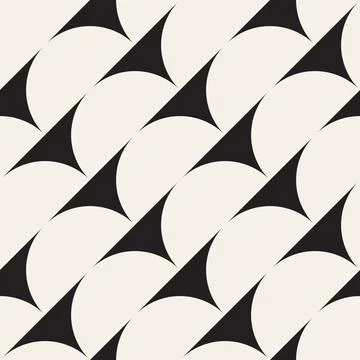 Vector seamless pattern. Repeating geometric elements. Stylish monochrome b.. 스톡 일러스트