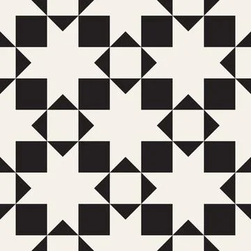 Vector seamless pattern. Repeating geometric elements. Stylish monochrome b.. Illustrazione stock