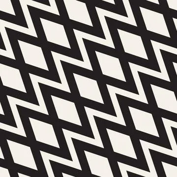 Vector seamless pattern. Repeating geometric elements. Stylish monochrome b.. Stock Illustration