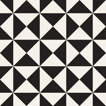Vector seamless pattern. Repeating geometric elements. Stylish monochrome b.. Stock Illustration