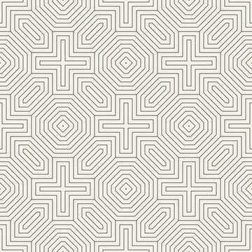 Vector seamless pattern. Repeating geometric elements. Stylish monochrome b.. Illustrazione stock