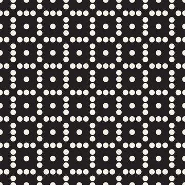 Vector seamless pattern. Repeating geometric elements. Stylish monochrome b.. Stock Illustration