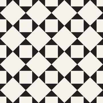 Vector seamless pattern. Repeating geometric elements. Stylish monochrome b.. 스톡 일러스트