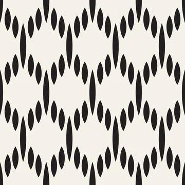 Vector seamless pattern. Repeating geometric elements. Stylish monochrome b.. 库存插图