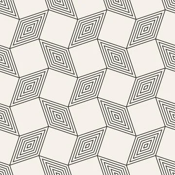 Vector seamless pattern. Repeating geometric elements. Stylish monochrome b.. 스톡 일러스트