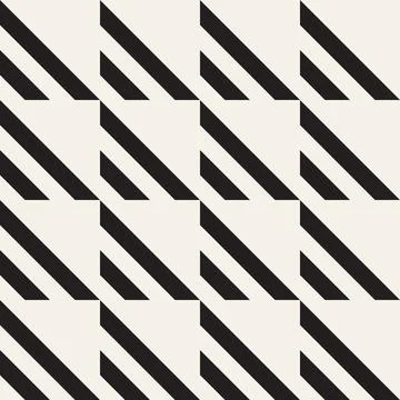 Vector seamless pattern. Repeating geometric elements. Stylish monochrome b.. Illustrazione stock
