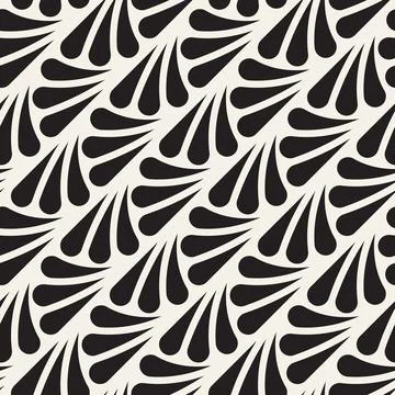Vector seamless pattern. Repeating geometric elements. Stylish monochrome b.. Illustrazione stock