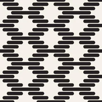 Vector seamless pattern. Repeating geometric elements. Stylish monochrome b.. 스톡 일러스트