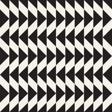 Vector seamless pattern. Repeating geometric elements. Stylish monochrome b.. 库存插图