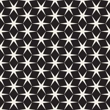 Vector seamless pattern. Repeating geometric elements. Stylish monochrome b.. 스톡 일러스트