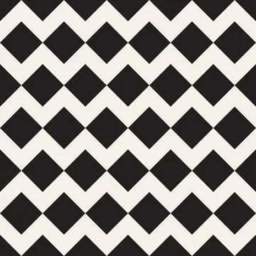 Vector seamless pattern. Repeating geometric elements. Stylish monochrome b.. 库存插图
