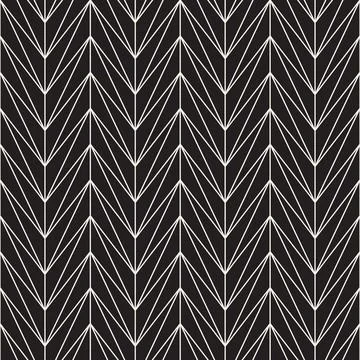 Vector seamless pattern. Repeating geometric elements. Stylish monochrome b.. Stock Illustration