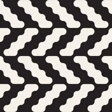 Vector seamless pattern. Repeating geometric abstract elements. Stylish monoc Stock Illustration