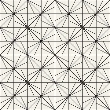 Vector seamless pattern. Repeating geometric abstract elements. Stylish monoc 库存插图