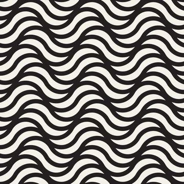 Vector seamless pattern. Repeating geometric abstract elements. Stylish monoc Stock Illustration