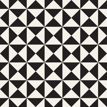 Vector seamless pattern. Repeating geometric abstract elements. Stylish monoc イラスト素材