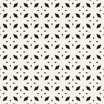 Vector seamless pattern. Repeating geometric abstract elements. Stylish monoc 스톡 일러스트