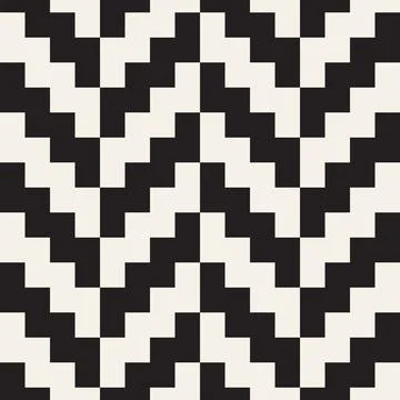 Vector seamless pattern. Repeating geometric abstract elements. Stylish monoc 库存插图