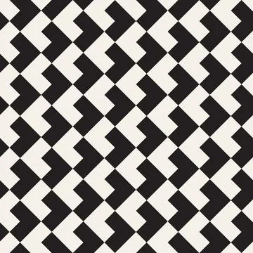 Vector seamless pattern. Repeating geometric abstract elements. Stylish monoc Illustrazione stock