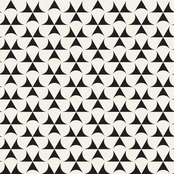 Vector seamless pattern. Repeating geometric abstract elements. Stylish monoc Illustrazione stock