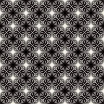 Vector seamless pattern. Repeating geometric abstract elements. Stylish monoc 스톡 일러스트