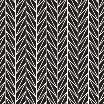 Vector seamless pattern. Repeating geometric abstract elements. Stylish monoc Illustrazione stock