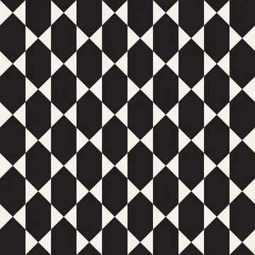 Vector seamless pattern. Repeating geometric abstract elements. Stylish monoc 스톡 일러스트