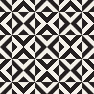 Vector seamless pattern. Repeating geometric abstract elements. Stylish monoc Illustrazione stock