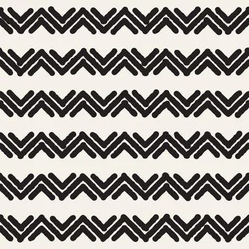 Vector seamless pattern. Repeating geometric abstract elements. Stylish monoc Illustrazione stock