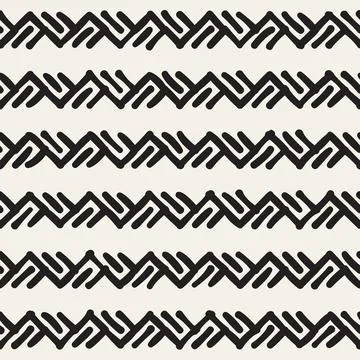Vector seamless pattern. Repeating geometric abstract elements. Stylish monoc Illustrazione stock
