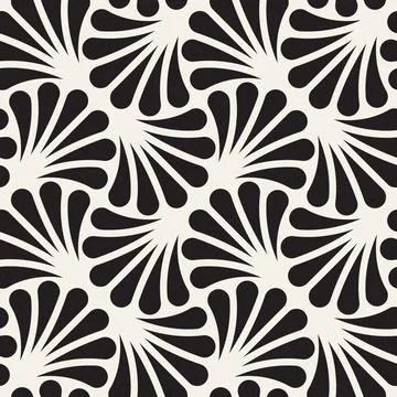 Vector seamless pattern. Repeating geometric elements. Stylish monochrome b.. Illustrazione stock