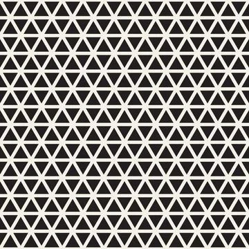 Vector seamless pattern. Repeating geometric elements. Stylish monochrome b.. Stock Illustration