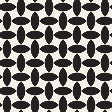 Vector seamless pattern. Repeating geometric elements. Stylish monochrome b.. Illustrazione stock