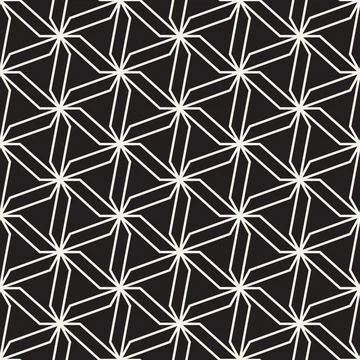 Vector seamless pattern. Repeating geometric elements. Stylish monochrome b.. Illustrazione stock