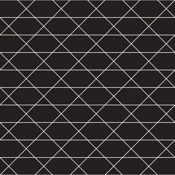 Vector seamless pattern. Repeating geometric elements. Stylish monochrome b.. Stock Illustration
