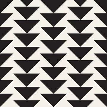 Vector seamless pattern. Repeating geometric elements. Stylish monochrome b.. Stock Illustration