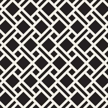 Vector seamless pattern. Repeating geometric elements. Stylish monochrome b.. 库存插图