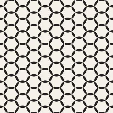 Vector seamless pattern. Repeating geometric abstract elements. Stylish monoc 스톡 일러스트