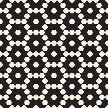 Vector seamless pattern. Repeating geometric elements. Stylish monochrome b.. Stock Illustration