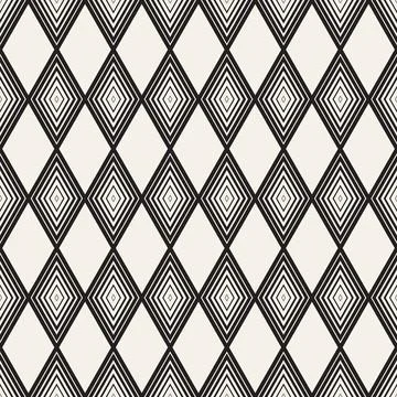 Vector seamless pattern. Repeating geometric elements. Stylish monochrome b.. Illustrazione stock