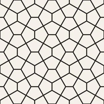 Vector seamless pattern. Repeating geometric elements. Stylish monochrome b.. 스톡 일러스트